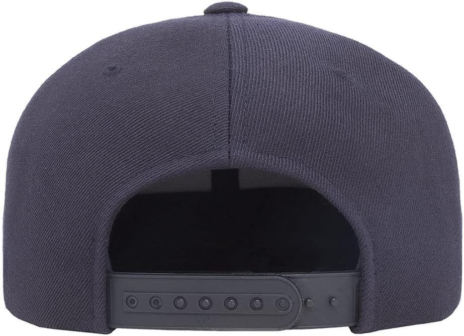YP Classics 6089 Wool-Blended 6 Panel High Profile Flatbill Snapback Cap - color: Dark Navy