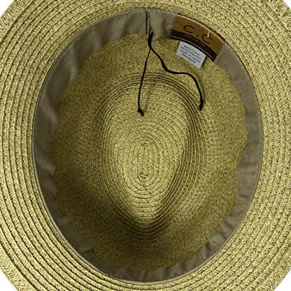 Funky Junque Short Brim Fedora Packable Sun Hat for Women - color: 2 Pack - White & Grey