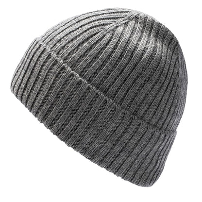 Oversize Wool Kitted Beanie Big Head Men Women Sports Cuffed Cap Dad Winter Warm Fleece Linned Skullies - color: Wine Red