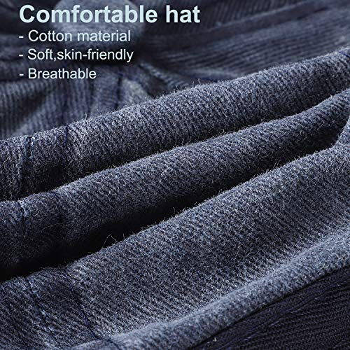 MEINICY 3 Packs Washed-Cotton Plain Baseball Cap, Adjustable Dad Hat - color: Black,blue+burgundy