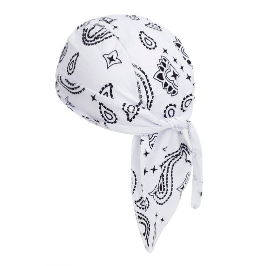 Greenery-GRE Head Tie Quick Drying Cycling Cap Headband Skull Beanie Bandana Do Rags Moisture Wicking Pirate Hat Helmet Liner - color: Ghost, Orange