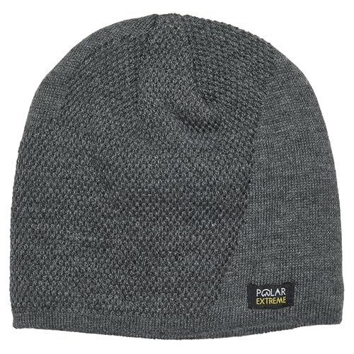 Polar Extreme Men's Sherpa-Lined Knit Winter Hat – Warm, Gift for Dad, Cold Weather - color: Grey Lined