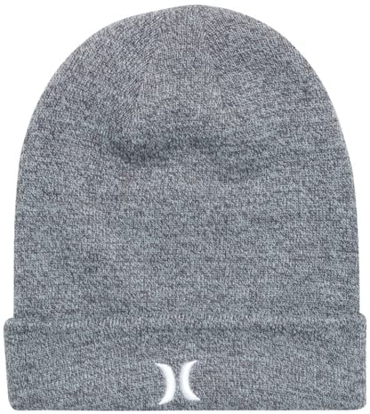 Hurley Mens Icon Knit Cuffed Beanie - color: Cool Grey Heather