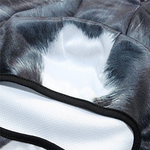 WTACTFUL 3D Animal Ears Balaclava, Breathable Face Mask for Halloween - color: Border Collie Meb-23
