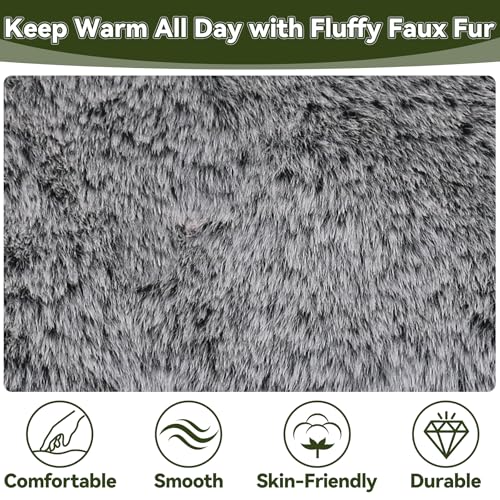 Olreco Waterproof Toddler Winter Hat Warm Fur Fleece Baby Boy Winter Hat Kids Snow Hats Girls Boys Trapper Hats with Earflaps - color: Waterproof Woodland Camo With Grey Fur, size: 2-5T