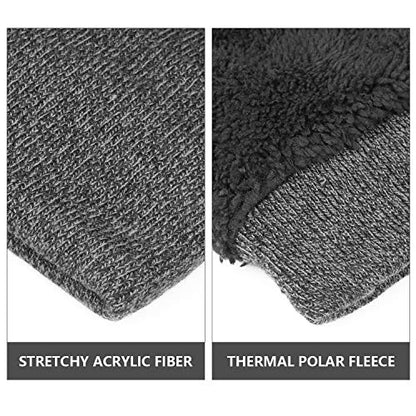 OZERO Mens Winter Hat, Fleece Lined Cuffed Beanie for Men and Women - color: 2pack Gray&gray