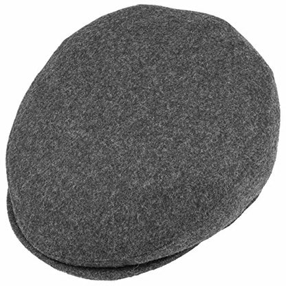 Lipodo Classic Flat Cap Italian-Made Wool Winter Peaked Ivy Cap Men Women - color: Anthracite, size: 7 1/2