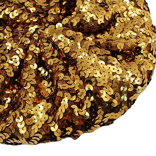 JUMISEE Sparkly Sequin Berets for Women Girls Fashion Beanie Hat Costume Accessories for Festival Party Dance - color: Coffee