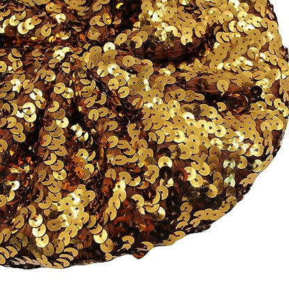 JUMISEE Sparkly Sequin Berets for Women Girls Fashion Beanie Hat Costume Accessories for Festival Party Dance - color: Coffee