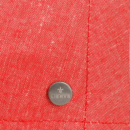 Lierys Inglese Linen Flat Cap Newsboy Linen Cotton Made in Italy Men Spring Summer Red - color: Red, size: 7 3/8