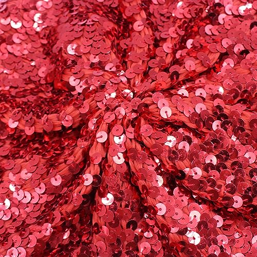 JUMISEE Sparkly Sequin Berets for Women Girls Fashion Beanie Hat Costume Accessories for Festival Party Dance - color: Red