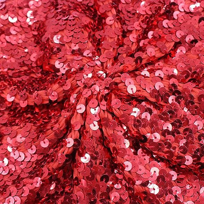 JUMISEE Sparkly Sequin Berets for Women Girls Fashion Beanie Hat Costume Accessories for Festival Party Dance - color: Red