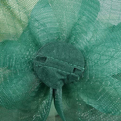 JWICOS Fascinators Hat for Women 50s Flower Hat with Veil Cocktail Wedding Tea Party Church Derby Hat - color: Green