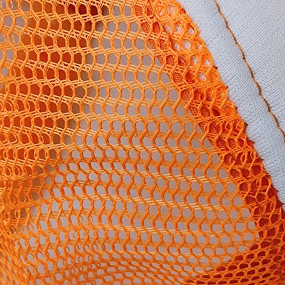 12 Pack Sublimation Hats for Men Blank Trucker Hats Bulk Snapback Mesh Women Baseball Caps DIY Custom 18 Colors - color: Orange White