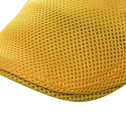 VOBOOM Men Mesh Newsboy Flat Cap Ivy Cabbie Newsboy Cap - color: Yellow