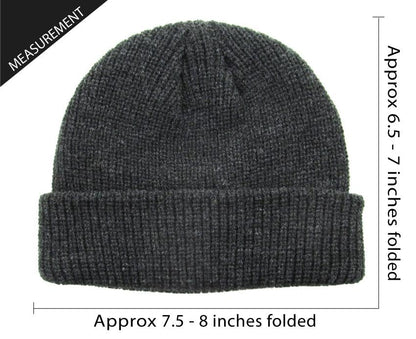 Fisherman Short Beanie Leon Roll up Trawler Classic Skullcap Hipster Beanie Warm Winter Hats Acrylic Ribbed Knit Cuff Daily - color: Dark Gray Fisherman Beanie