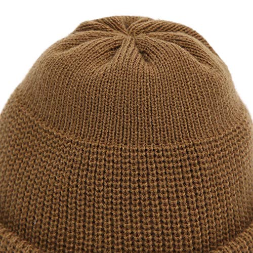 UNDERCONTROL Winter Trawler Fisherman Beanie Men Women Unisex Stylish Plain Docker Skull Hat Roll up Watch Cap Color Pack - color: Combat Desert