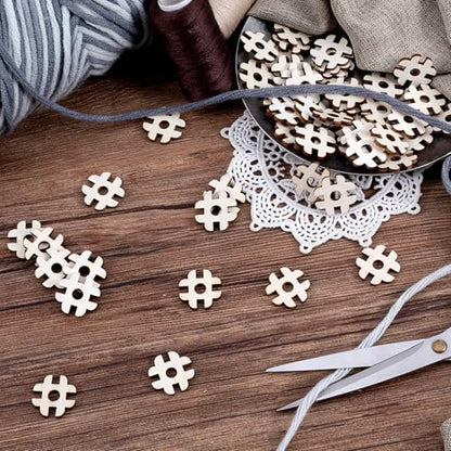 60pcs Wooden Hat Pom Poms Buttons, Removable Knitted Hat Button, Faux Fur Fastener Sewing Accessories for Crochet Knitting Beanies- Light Brown(D) - color: Light Brown-D-60pcs