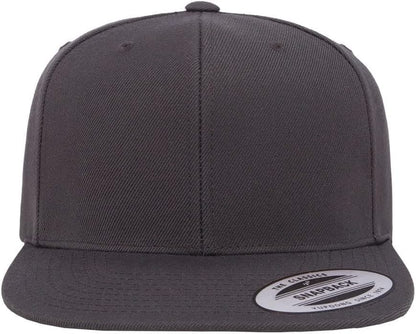 Yupoong Classics 6089 Wool-Blended Snapback Cap Bundle w/Cap Catcher - color: Dark Grey