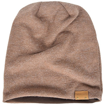 VECRY Men's Slouch Beanie Skull Cap Long Baggy Hip-Hop Winter Summer Hat - color: Brown