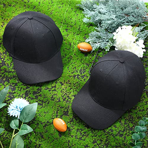 Geyoga 15 Pieces Baseball Cap Bulk, Adjustable Plain Hats - color: Black