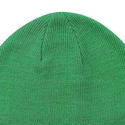 MaxNova Knit Beanie Hat with Smile Face for Men/Women - color: Kelly Green Smile