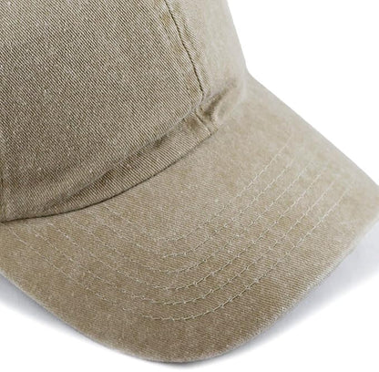 The Hat Depot 100% Cotton Pigment Dyed Low Profile Dad Hat Six Panel Cap - color: 1. Khaki