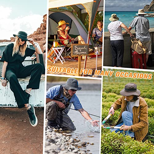 Waterproof Bucket Hat for Women Men Rain Hat Wide Brim Packable Sun Hat UV Protection Summer Beach Fishing Hiking Safari Hat - color: Grey