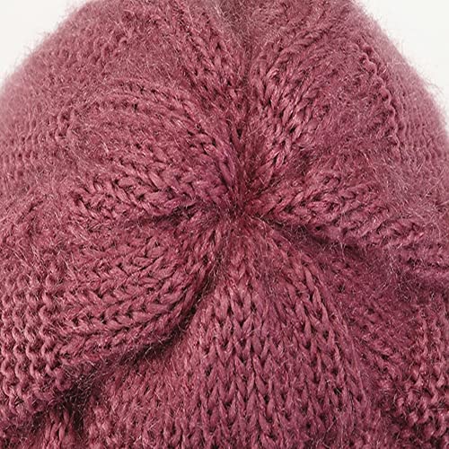 Winter Warm Elastic Soft Ear Protection Knitted Scarf Hat Fleece Lined Beanie Hat - color: H01-beige