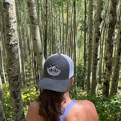 HORN GEAR Trucker Hat - Mountain Hat Edition - color: Black/Black