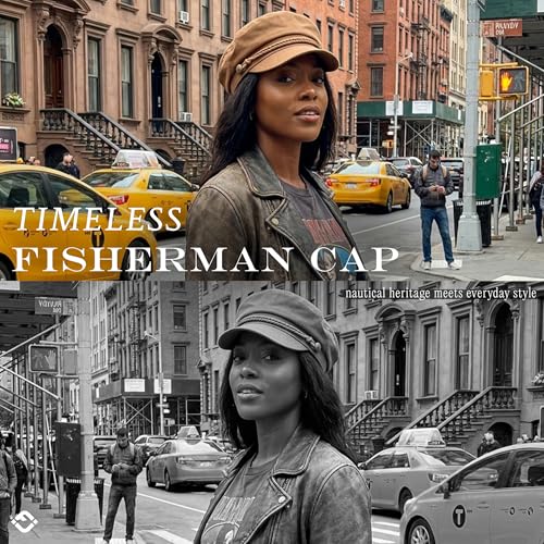 Funky Junque Greek Fisherman Newsboy Cap, Cotton Captains Bakerboy Hat - color: Taupe