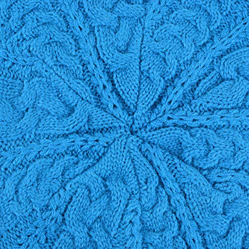 Nollia Soft Knit Solid Color Beanie, Chic, and Lightweight Crochet Knitted Style Beanie Hat for Women, One Size Slouchy Hat - color: Turquoise