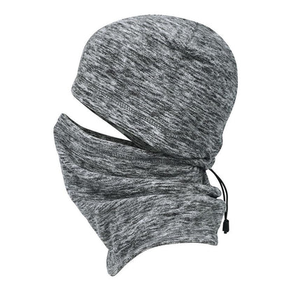 Thermal Neck Hoods Caps Balaclava Winter Fleece Full Face Mask Windproof Ski Hat - color: Gray