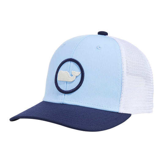 vineyard vines Whale Dot Performance Trucker - color: Nautical Navy