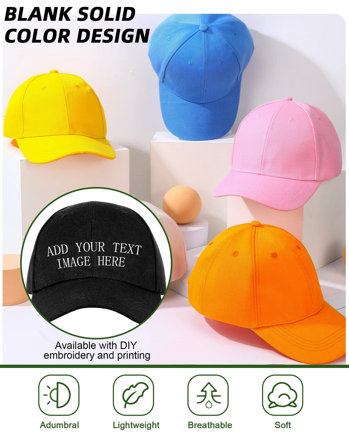 Handepo 24 Baseball Caps Adjustable - color: Colorful