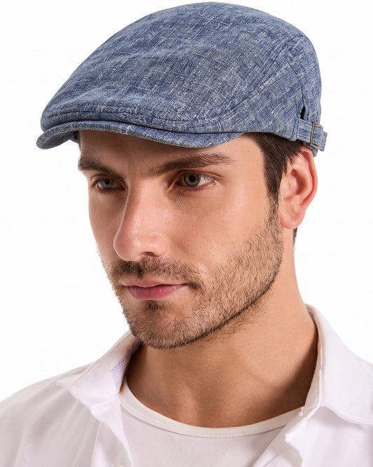 ZLYC 남성용 여름 플랫 캡 Scally Ivy Gatsby Newsboy Beret Driver Cabbie 사냥 모자 - color: 단색 오렌지