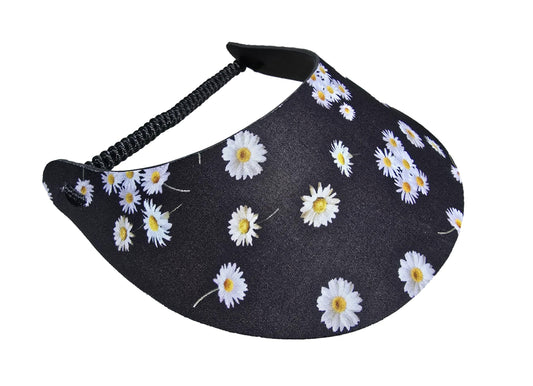 Women's Flower Design Lightweight Packable Foam Visor for Sun Protection & Outdoor Activities - color: Daisy 14