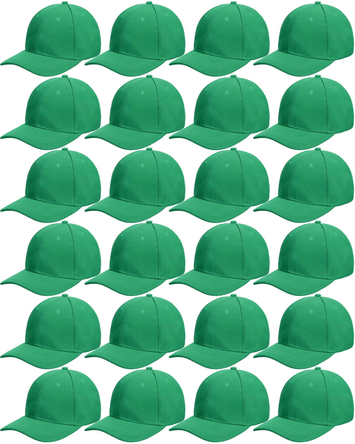 Handepo 24 Baseball Caps Adjustable - color: White