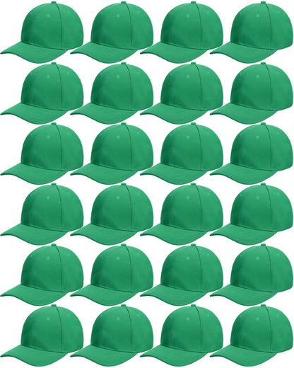 Handepo 24 Baseball Caps Adjustable - color: White