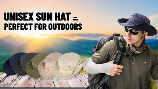 Rosoz Sun Hats for Men Women Bucket Hat UPF Protection Wide Brim Boonie Hat - color: 1pack-beige